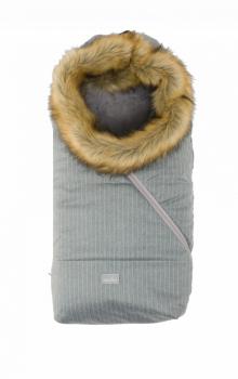 Nuvita Ovetto Pop sac de iarna cu blanita 80cm - Pinstripe Gray / Beige - 9236