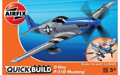 Kit cosntructie Airfix Quick Build Avion D-Day P-51D Mustang