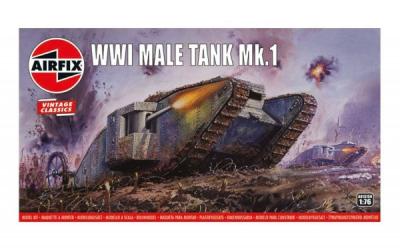 Kit constructie Airfix tanc Vintage Classics - WWI Male Tank Mk.I 1:76