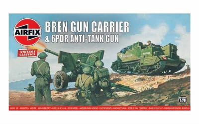 Kit constructie Airfix Vintage Classics - Bren Gun Carrier & 6pdr Anti-Tank Gun 1:76