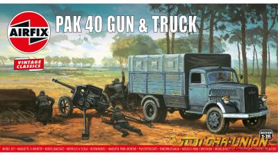 Kit constructie Airfix Vintage Classics - PAK 40 Gun & Truck 1:76