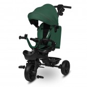 Tricicleta copii, lionelo, kori, cu suport de picioare, control al directiei, scaun reversibil, rotire 360 grade, pliabila, conform cu standardul european de securitate en71, verde