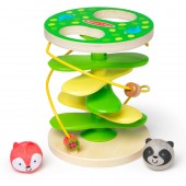 Centru de joaca pentru dezvoltarea motricitatii la bebe si toddler Casuta din copac cu rollercoaster