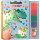 Carte de colorat cu degetele Dino World Depesche PT12106