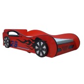 Pat in forma de masina, Red Car, 160x80 cm