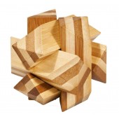 Joc logic iq din lemn bambus angular knot