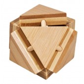 Joc logic iq din lemn bambus triangleblock