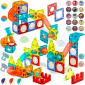 Blocuri magnetice si lumini, 75 elemente, ricokids rk-763