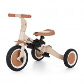Tricicleta, petite&mars, turbo, 5 in 1, multifunctionala, vehicul de impins, bicicleta cu/fara pedale, cu maner detasabil, roti din cauciuc, pana la 25 kg, 1.5-5 ani, bej