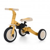 Tricicleta, petite&mars, turbo, 5 in 1, multifunctionala, vehicul de impins, bicicleta cu/fara pedale, cu maner detasabil, roti din cauciuc, pana la 25 kg, 1.5-5 ani, ocru
