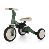 Tricicleta, petite&mars, turbo, 5 in 1, multifunctionala, vehicul de impins, bicicleta cu/fara pedale, cu maner detasabil, roti din cauciuc, pana la 25 kg, 1.5-5 ani, verde