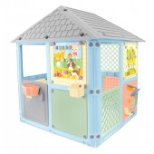 Casuta de joaca mochtoys smart house culori pastel, 115 x 106 x 128 cm, 12796