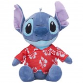 Jucarie din plus stitch hawaii cu camasa rosie, lilo & stitch, 28 cm