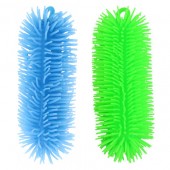 Set 2 viermi din silicon moale, verde/albastru, 20 cm