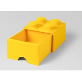 Cutie depozitare lego 2x2 cu sertar, galben