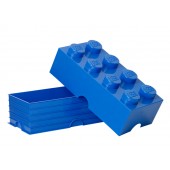 Cutie depozitare lego 2x4 albastru inchis