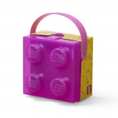 Cutie lego 2x2 - violet transparent