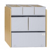 Organizator din material reciclat pentru jucarii, gri, 3 sprouts