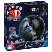 Puzzle 3d glob lumineaza in intuneric 180 piese