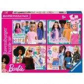 Puzzle barbie 4x100 piese