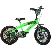Bicicleta copii Dino Bikes 14` BMX negru si verde