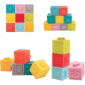 Ludi set 9 cuburi- primul joc de construit al bebelusului