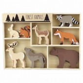 8 animale de padure din lemn, egmont toys