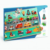 Puzzle lemn vroom-vroom, djeco