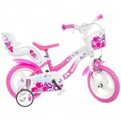 Bicicleta copii Dino Bikes 12` Flappy roz