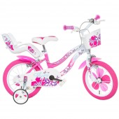Bicicleta copii Dino Bikes 16`` Flappy roz
