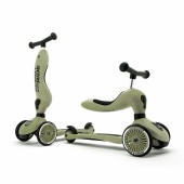 Trotineta copii cu sezut, transformabila 2in1, highwaykick 1 olive, 1-5 ani, pana la 50 kg, scoot  ride