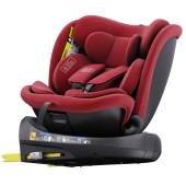 Scaun Auto B-Joy DELUXE BUF BOOF iSIZE Red cu Isofix pozitie somn 165 grade rotativ 360 grade 40-150 cm