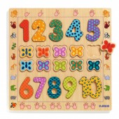 Puzzle din lemn cifre, djeco