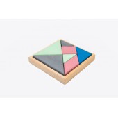 Set handmade marc toys, tangram turcoaz