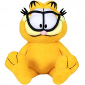Jucarie din plus garfield cute cu ochelari, 15 cm asezat