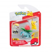 Pokemon - set 3 figurine de actiune, 3pk: pikachu #2, jangmo-o, ivysaur w21