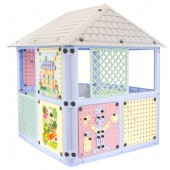Casuta de joaca mochtoys smart house culori pastel, 115 x 106 x 128 cm, 12795
