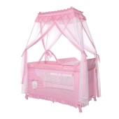 Patut pliabil stil baldachin magic sleep, cu accesorii, mellow rose ballerina bear