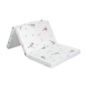 Saltea pliabila de voiaj, 60 x 120 x 5 cm, spuma elastica, pink