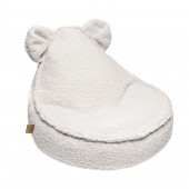 Fotoliu puf pentru copii  meowbaby bearly, oeko-tex, crem, 58x50x67cm