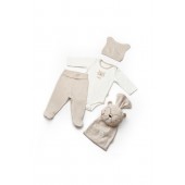 Set cadou nou nascut 5 piese, teddybear, babycosy, marime 0-3 luni