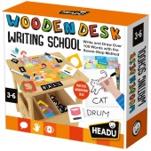 Headu - birou din lemn cu diverse activitati educative de a scrie si desena 3-6 ani
