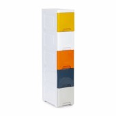 Raft pe roti cu 5 compartimente pentru depozitarea jucariilor modernhome - multicolor
