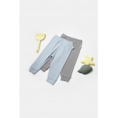 Set 2 pantaloni bamboo, bleu, babycosy, 50%bumbac+50% bambus (marime: 3-6 luni)