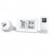 Termometru si higrometru digital de camera, cu senzori wireless pentru exterior si pentru apa din piscina, lumina de fundal, airbi pool bi1021