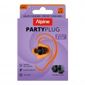 Dopuri de urechi cu filtru muzical pentru festivaluri si concerte, 3 dimensiuni incluse (s/m/l), protectie zgomote snr 19db, reutilizabile, negre, alpine partyplug 2025 alp20054