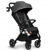 Carucior sport, lionelo, cloe, cu accesorii, cadru din aluminiu, pana la 22 kg, usor, pliere compacta pentru avion, cu o singura mana, ideal pentru toate tipurile de suprafete, 6 luni+, gri