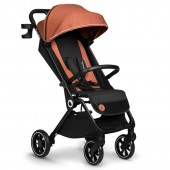 Carucior sport, lionelo, cloe, cu accesorii, cadru din aluminiu, pana la 22 kg, usor, pliere compacta pentru avion, cu o singura mana, ideal pentru toate tipurile de suprafete, 6 luni+, maro