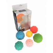 Set 6 mingi senzoriale penru bebelusi, multicolor, 6 luni+, multicolor