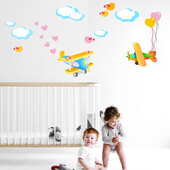 Stickere perete copii Avionase - 123 x 90 cm